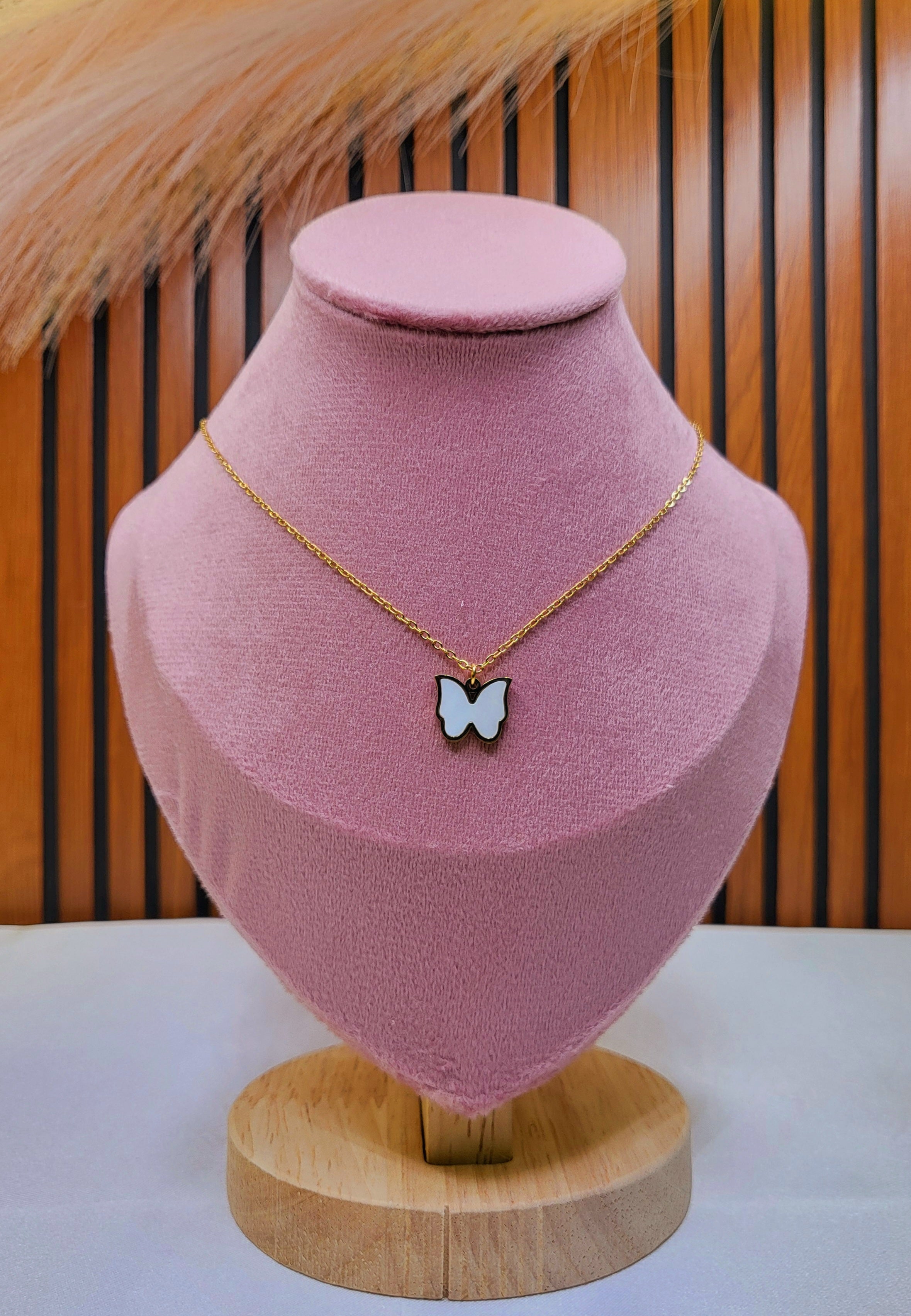 Aurum Butterfly Necklace in Stainless Steel | Reversible, Tarnish-Free