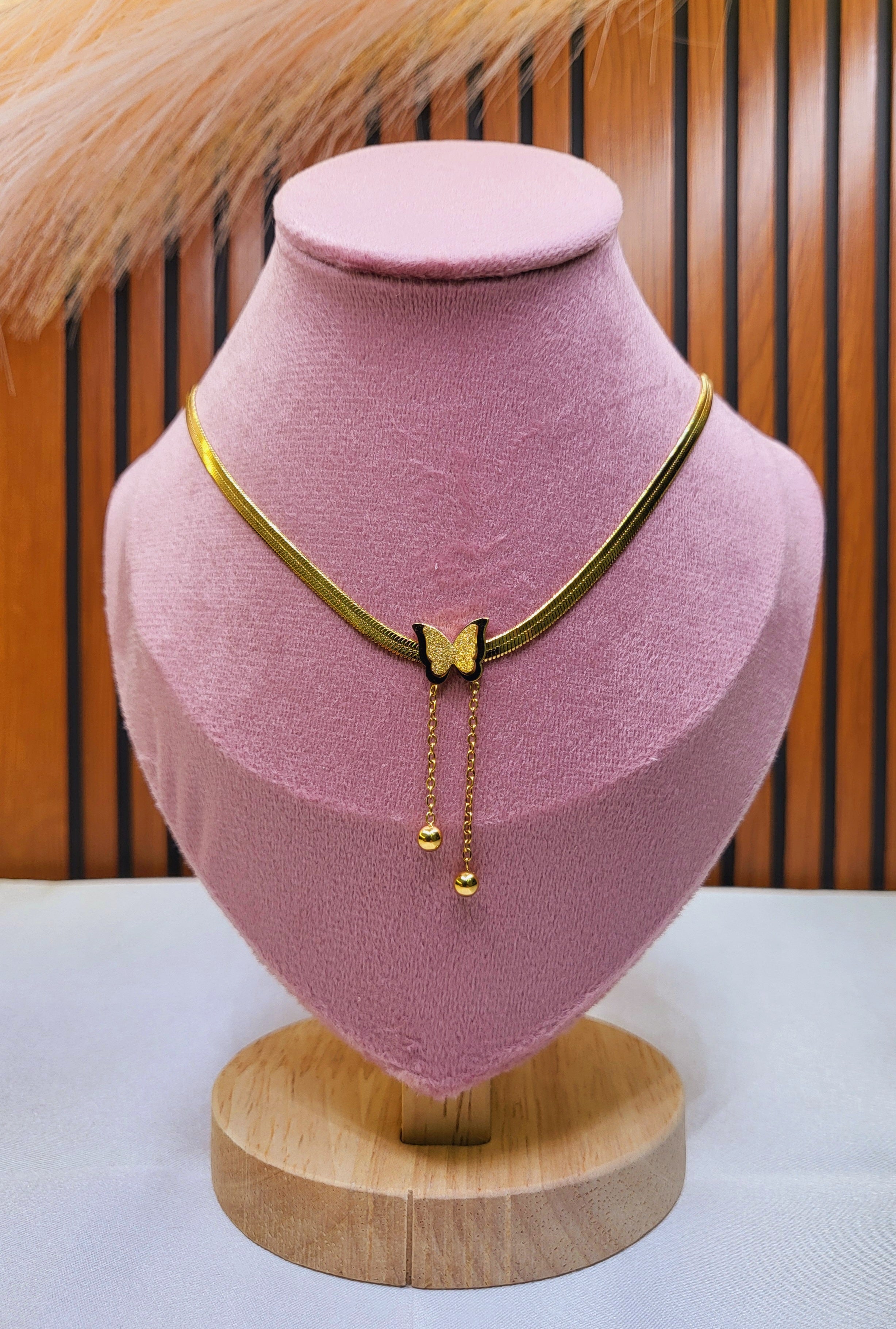 Orla Butterfly Gold Plate Necklace