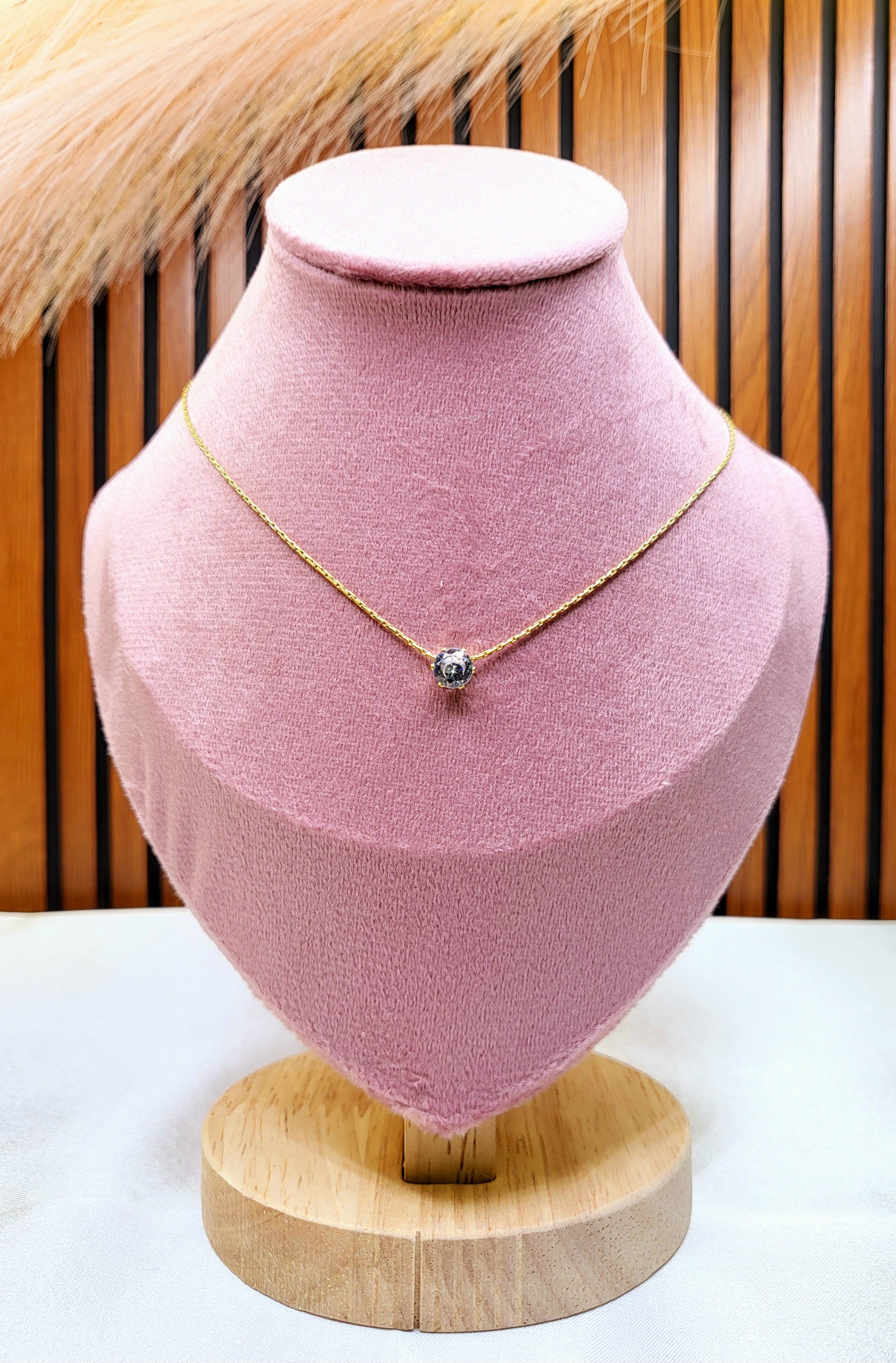 Classic Solitaire Pendant Necklace