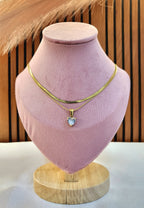 Dainty Heart 2 Layer Solitaire Chain