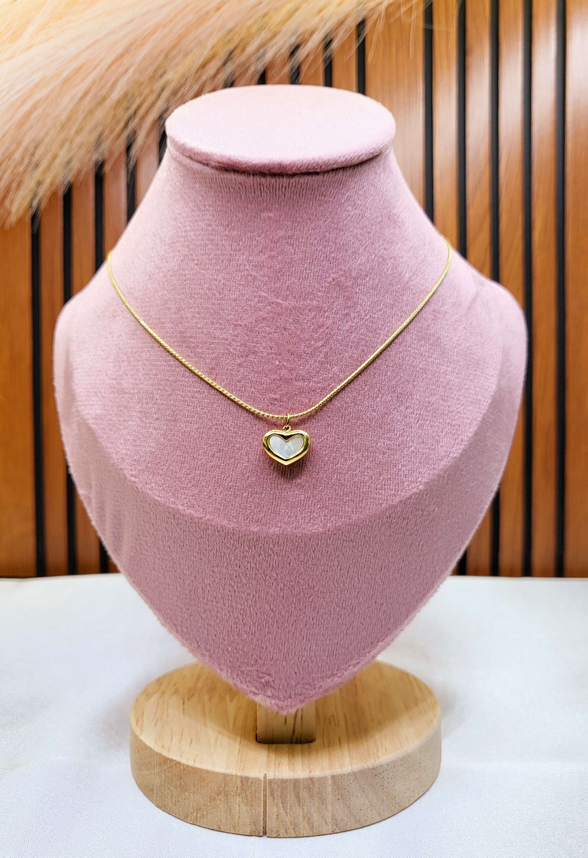 Cherie Enamel Heart Necklace