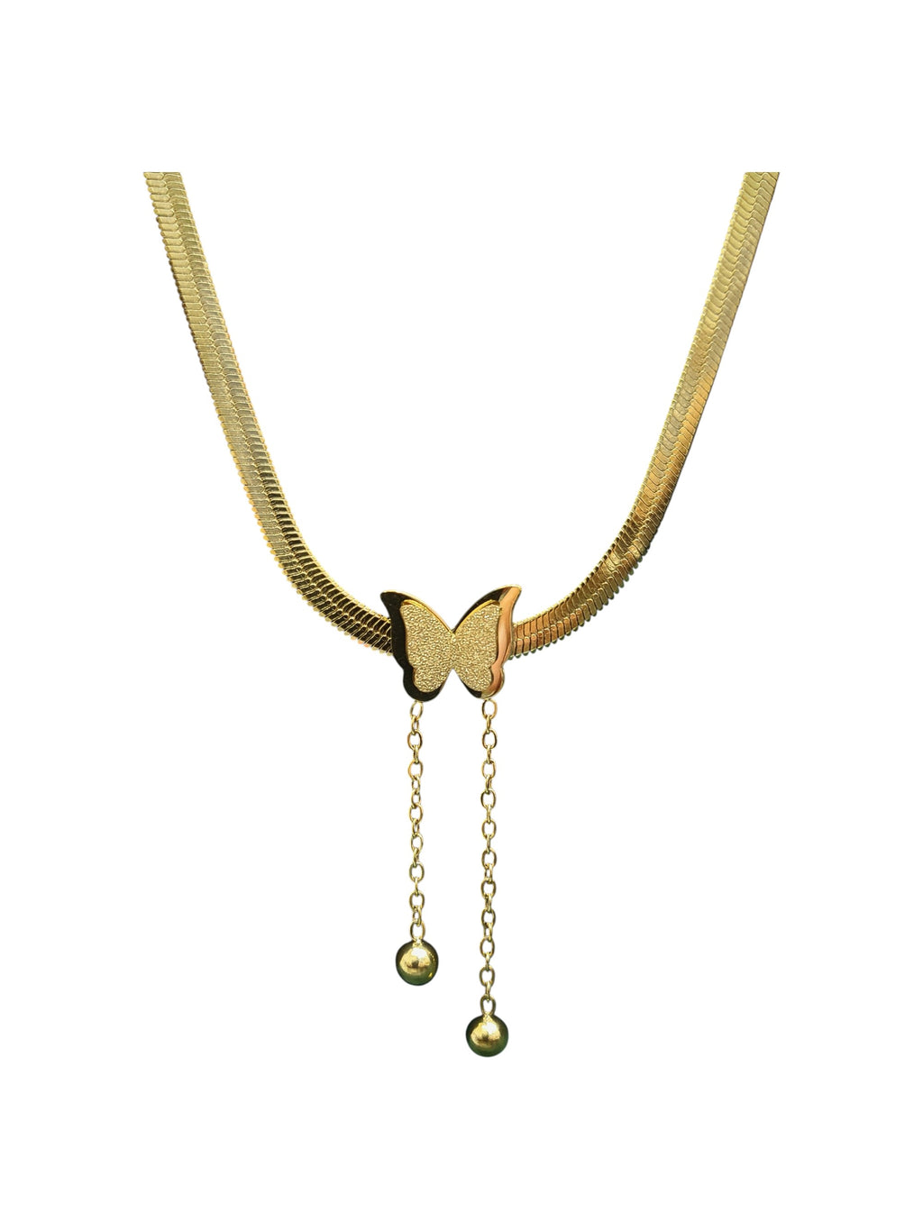 Orla Butterfly Gold Plate Necklace