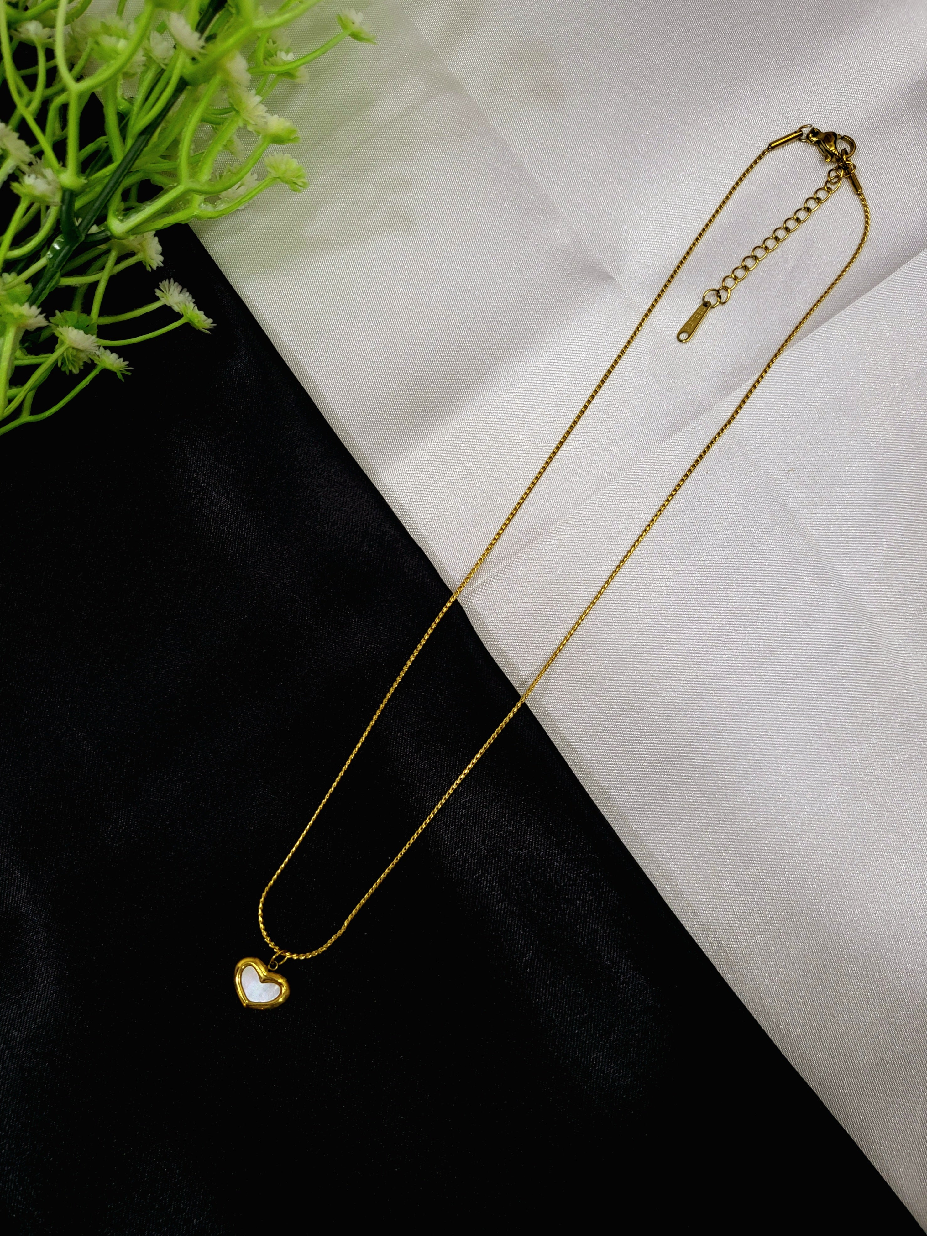 Cherie Enamel Heart Necklace