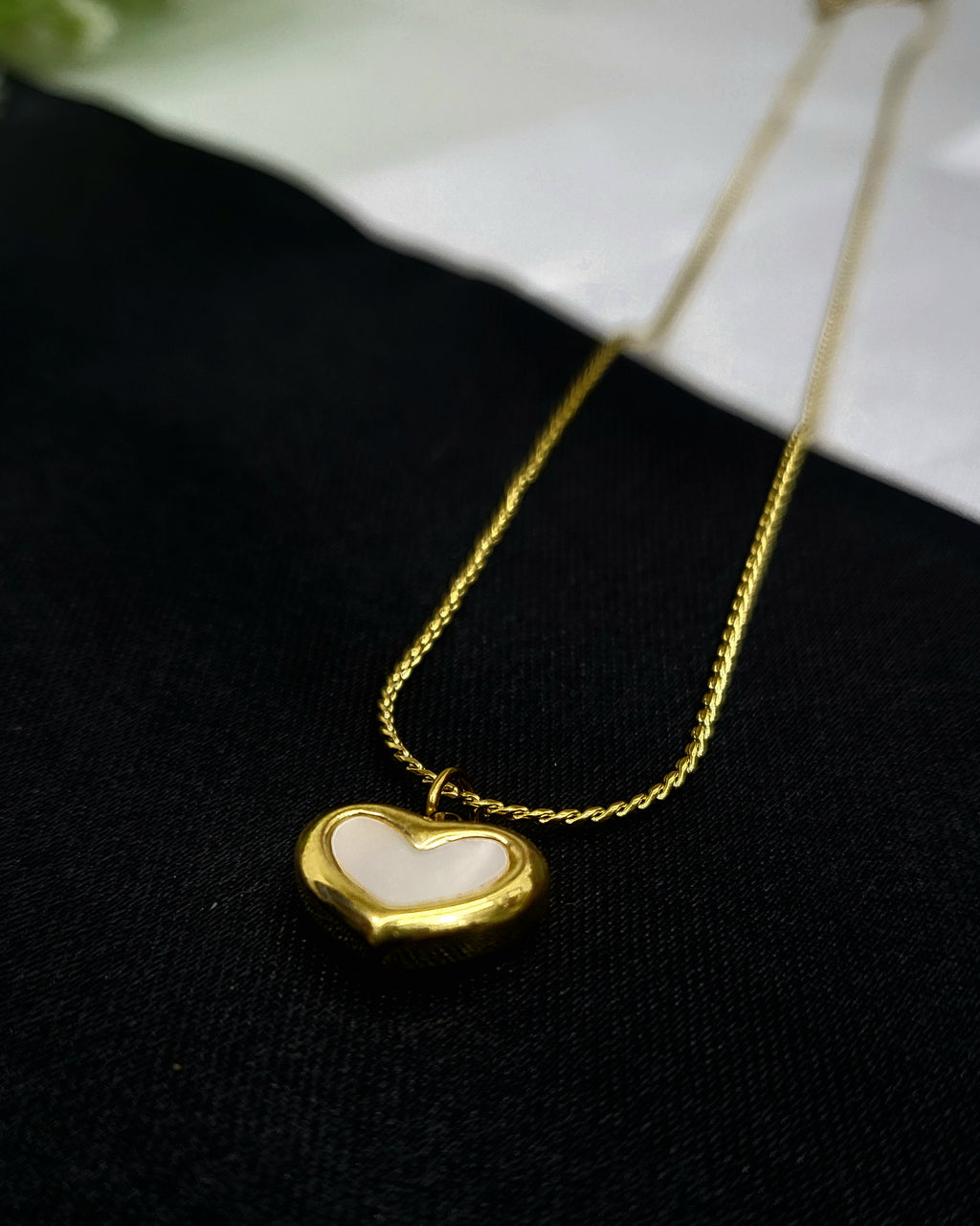 Cherie Enamel Heart Necklace