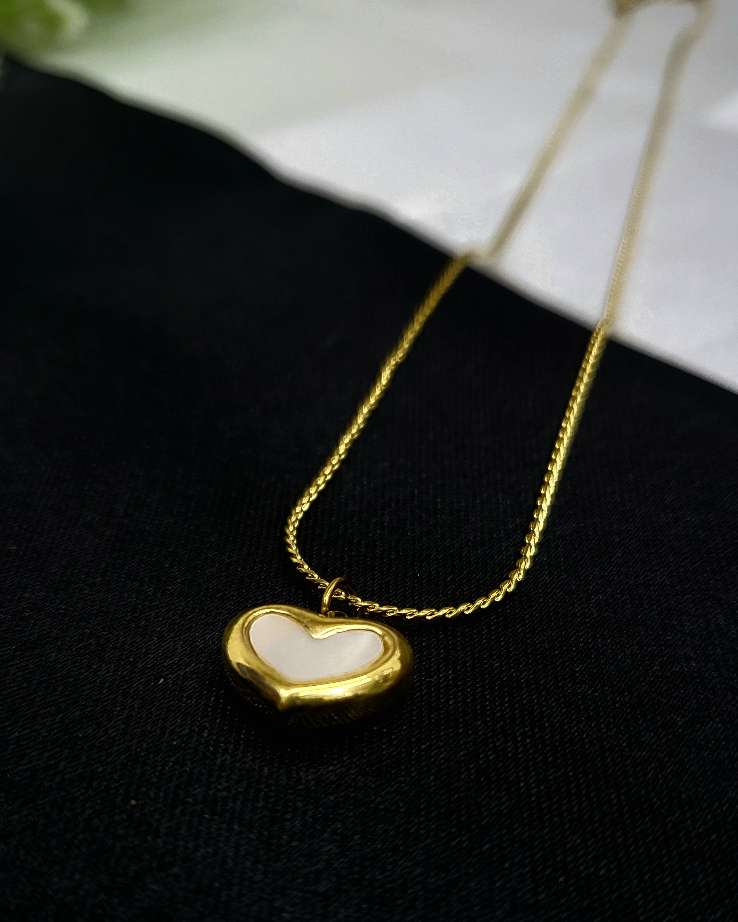 Cherie Enamel Heart Necklace