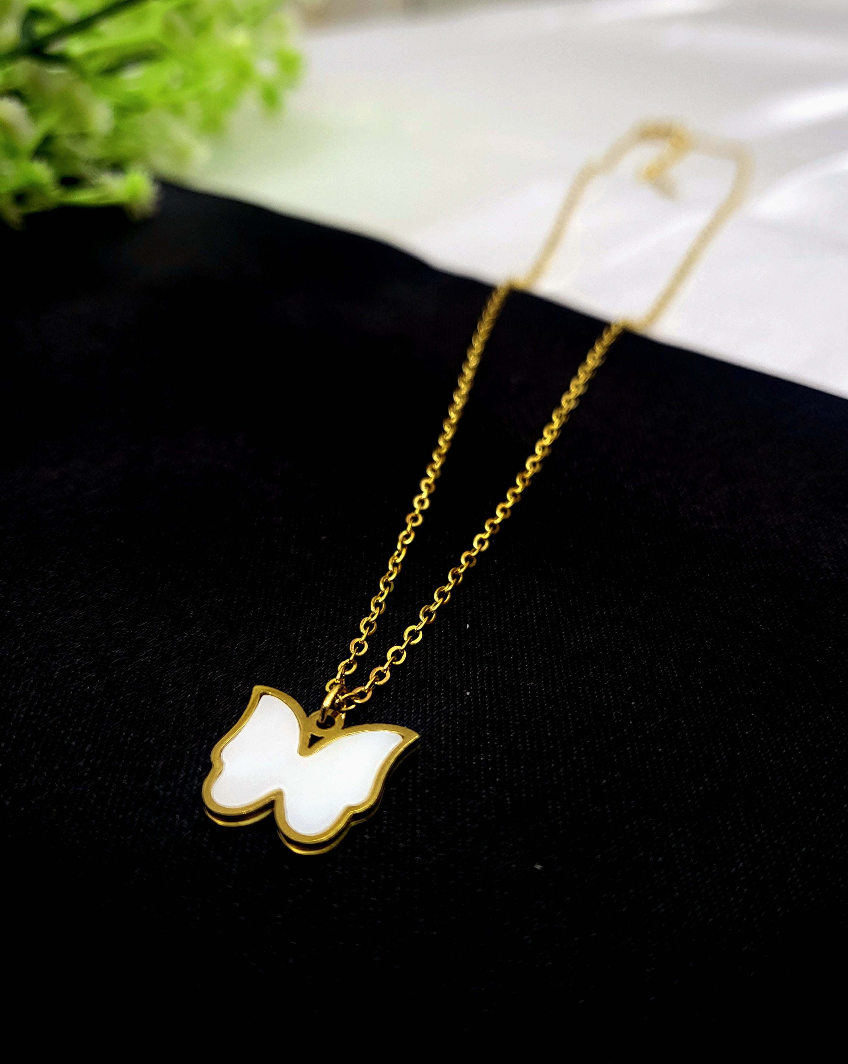 Aurum Butterfly Necklace in Stainless Steel | Reversible, Tarnish-Free