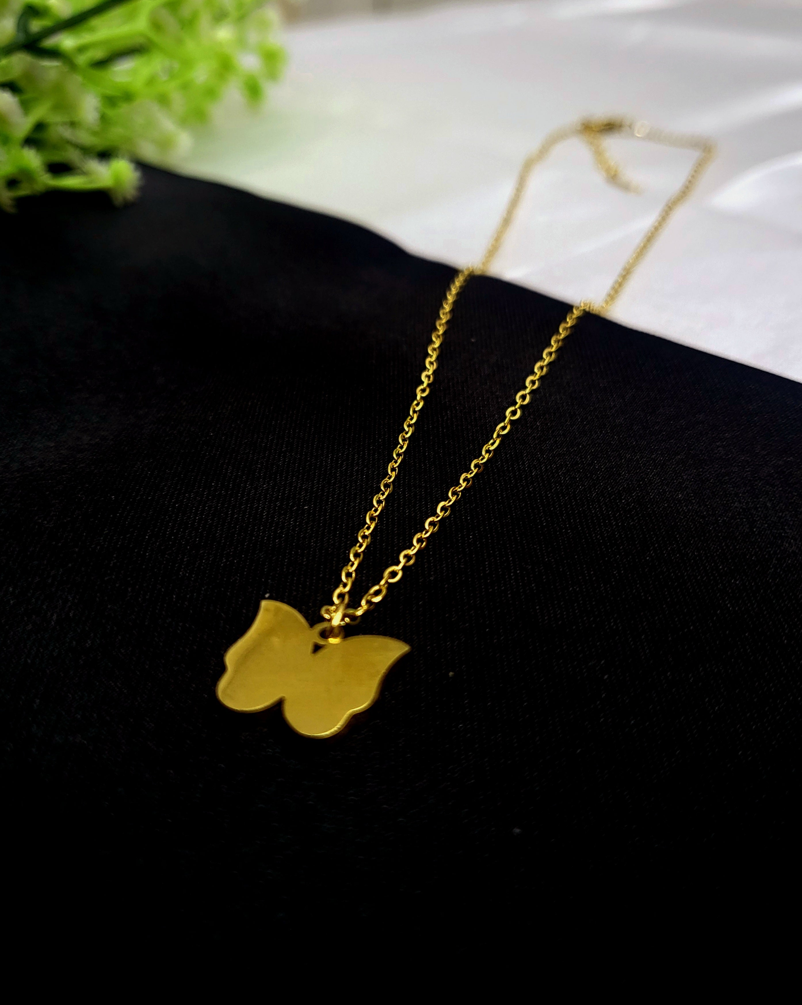 Aurum Butterfly Necklace in Stainless Steel | Reversible, Tarnish-Free