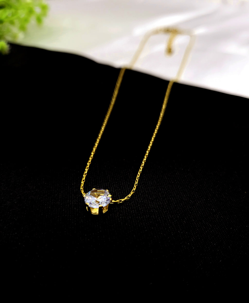 Classic Solitaire Pendant Necklace