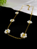 Daisy Chain Pearl Necklace