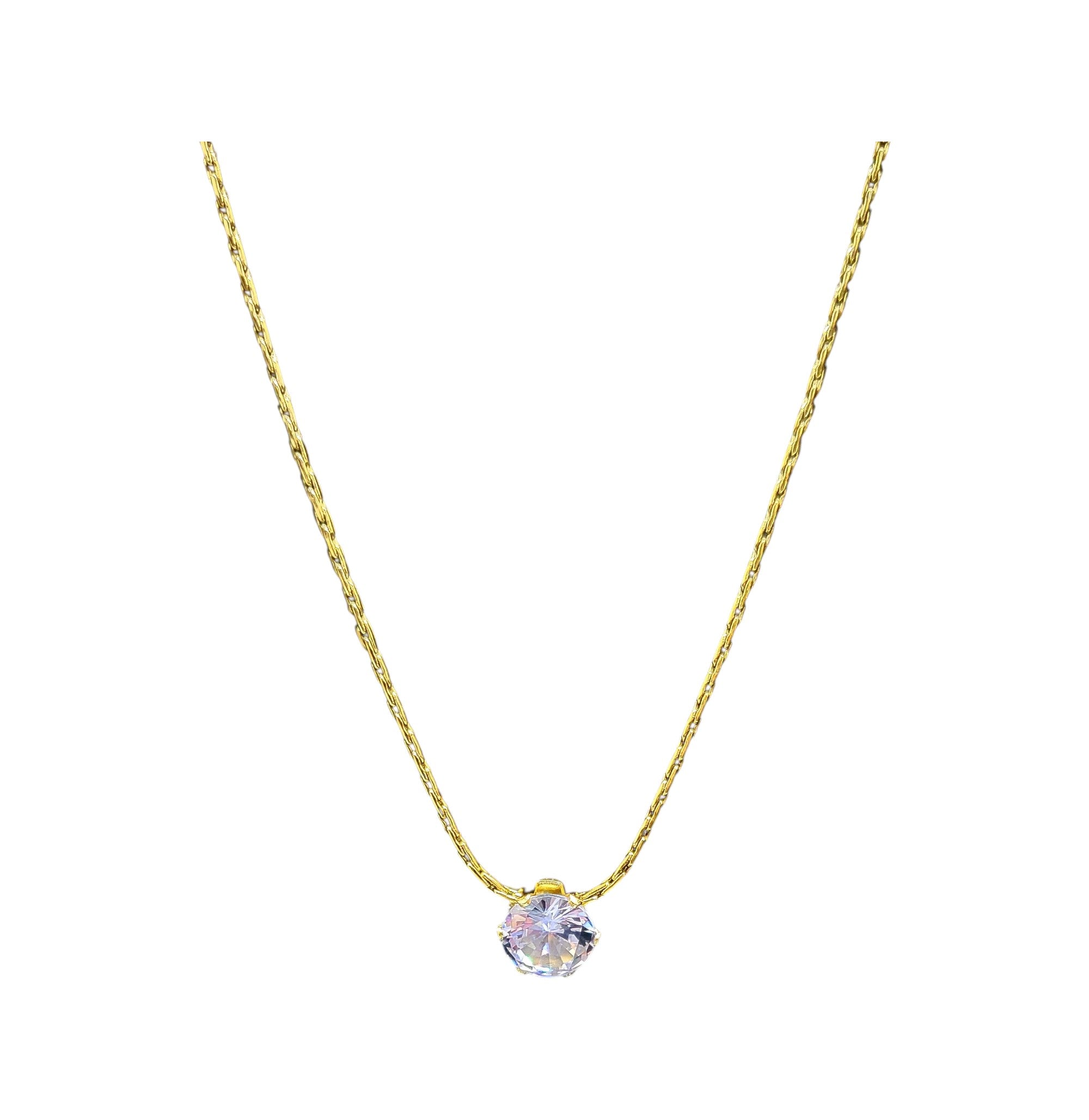 Classic Solitaire Pendant Necklace