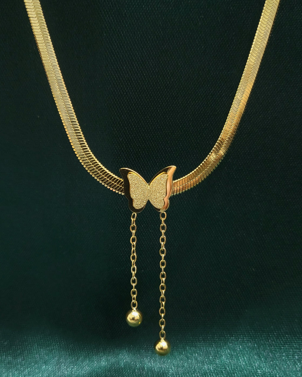 Orla Butterfly Gold Plate Necklace