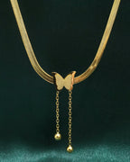 Orla Butterfly Gold Plate Necklace