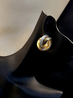 Trio Gleam Knot Stud Earrings