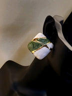Verde Mosaic Gold-Plated Statement Earrings
