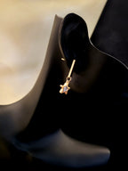 Stellar Rose Gold Crystal Star Drop Earrings