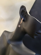 Stellar Rose Gold Crystal Star Drop Earrings