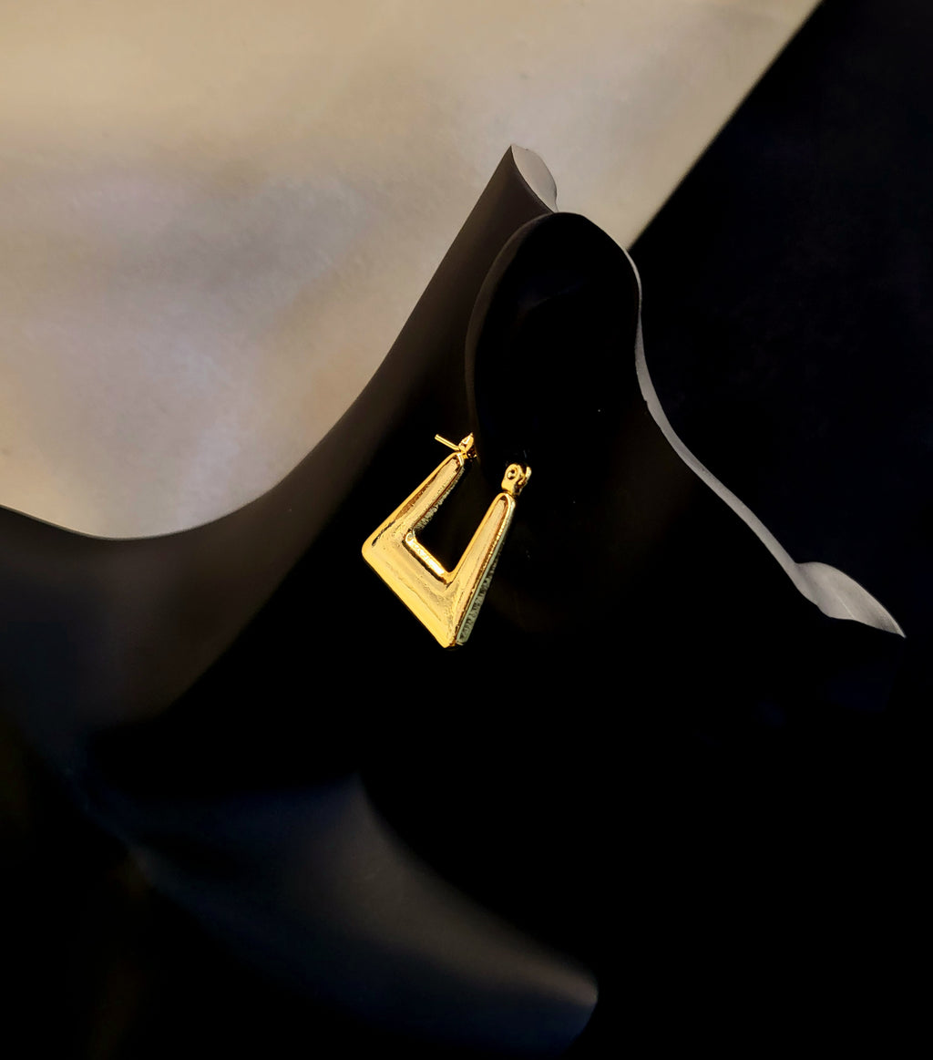 Riviera Glam Gold Hoops