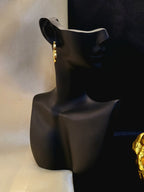 Noir & Heart Gold Hoops