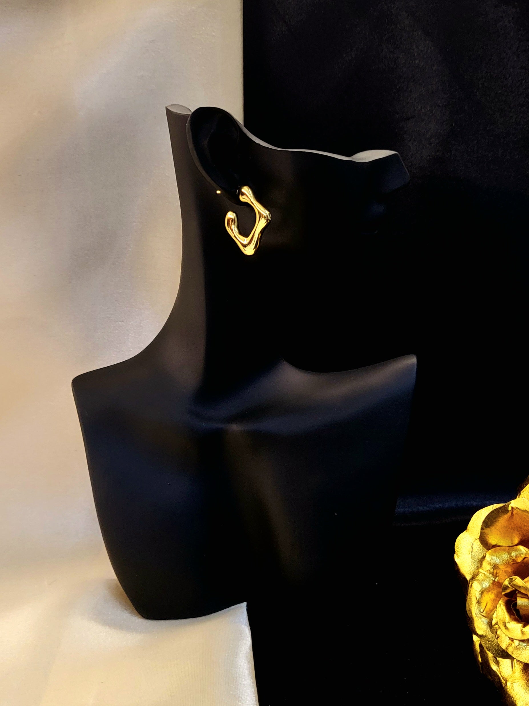 Aurelia Organic Gold-Plated Statement Earrings