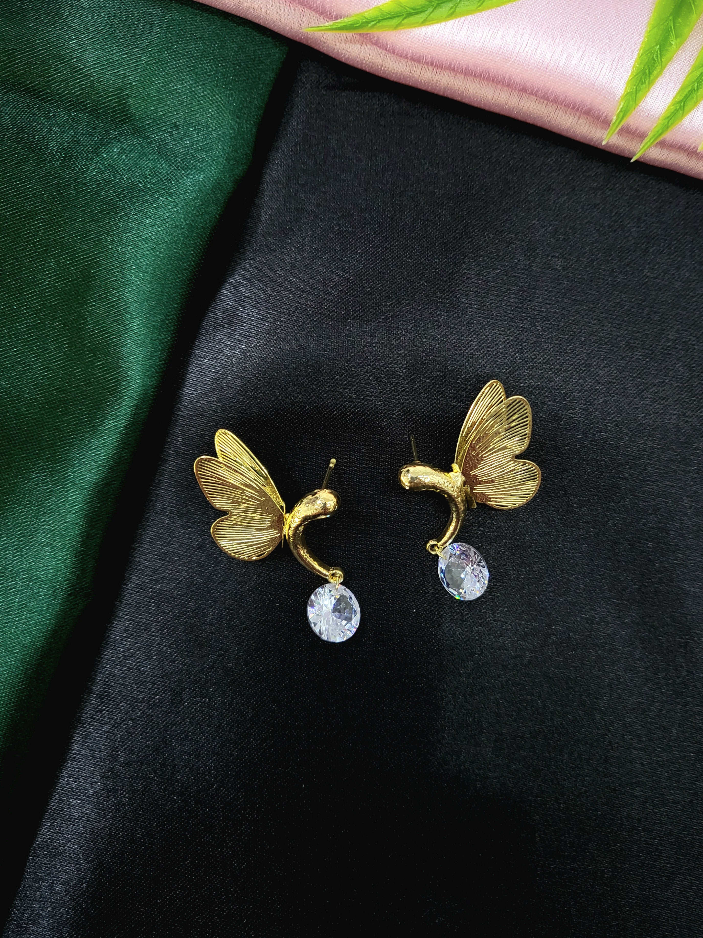 Papillon Glow Butterfly Solitaire Earrings