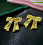 Charme Gold Bow Earrings