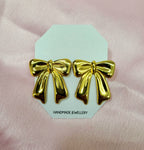 Charme Gold Bow Earrings