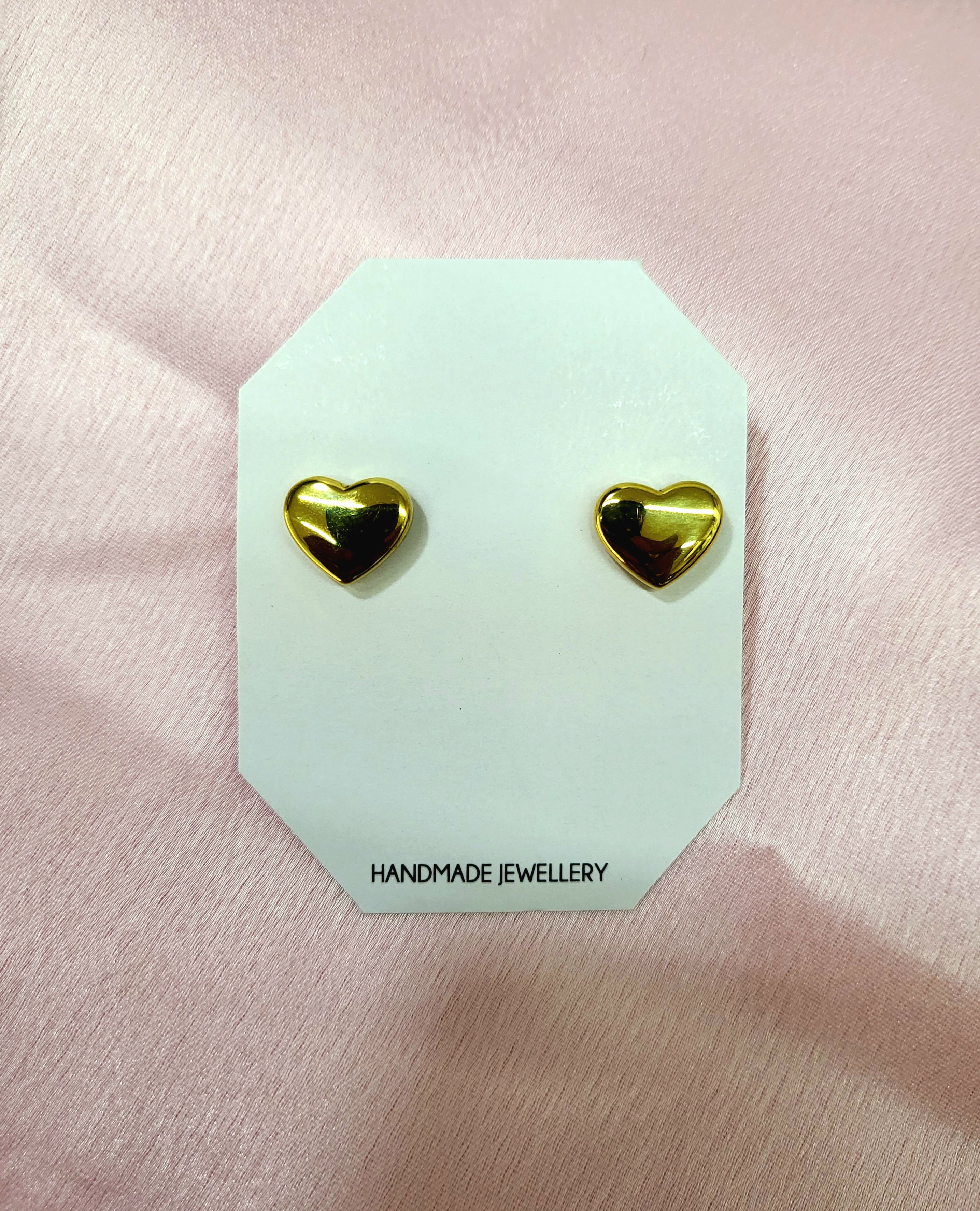 Minimal Luxe Heart Studs