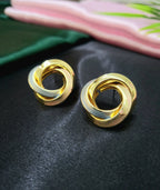Trio Gleam Knot Stud Earrings