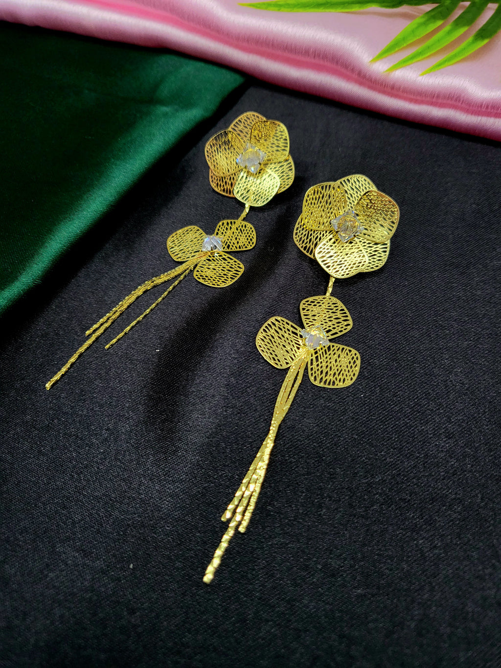 Delicate Floral Filigree Earrings