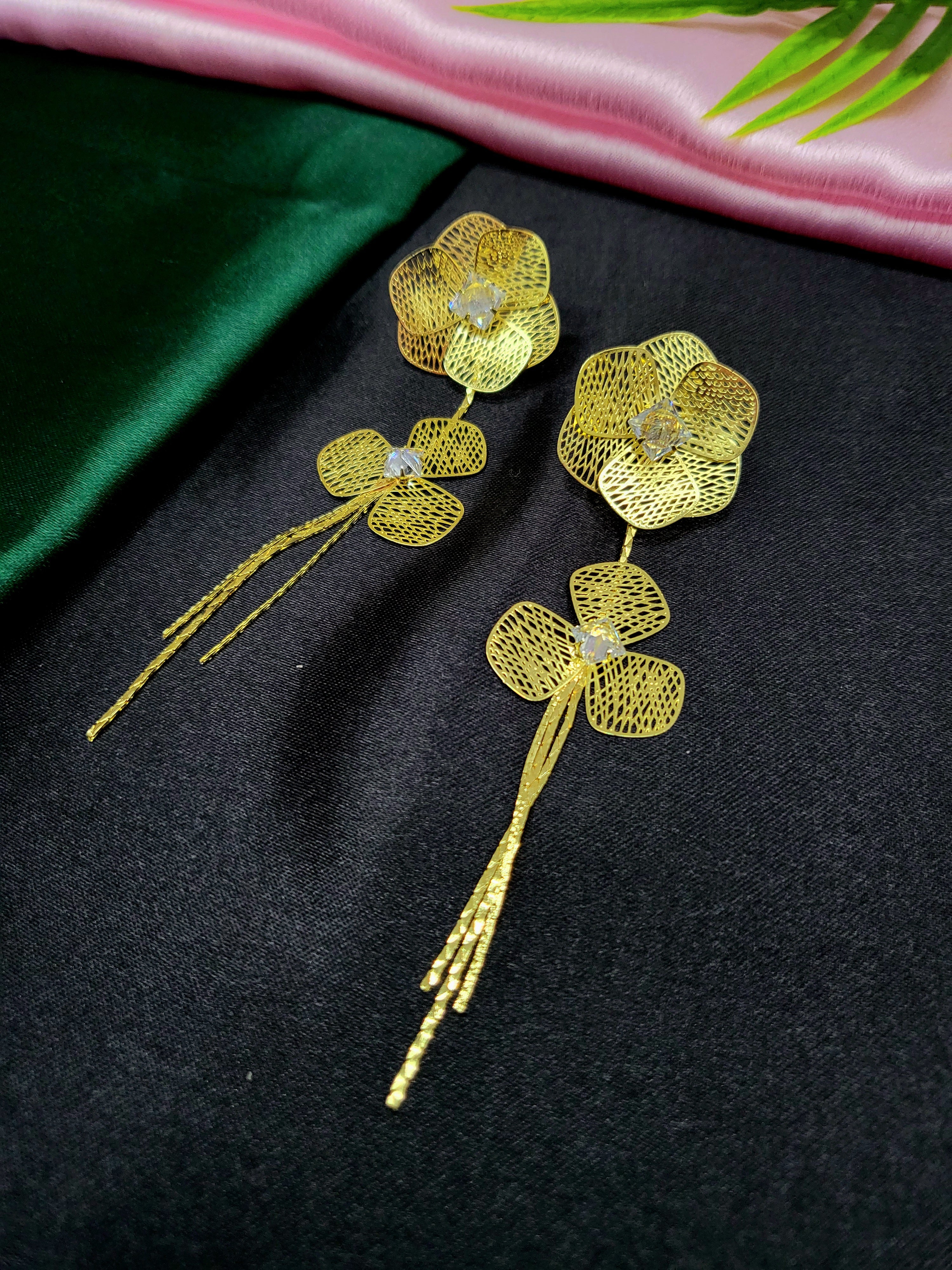 Delicate Floral Filigree Earrings