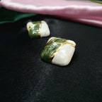 Verde Mosaic Gold-Plated Statement Earrings
