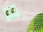 Verde Mosaic Gold-Plated Statement Earrings
