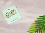 Verde Mosaic Pink Gold-Plated Statement Earrings