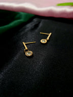 Stellar Rose Gold Roman Crystal Drop Earrings