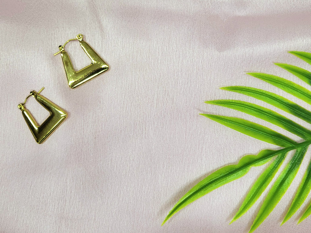 Riviera Glam Gold Hoops