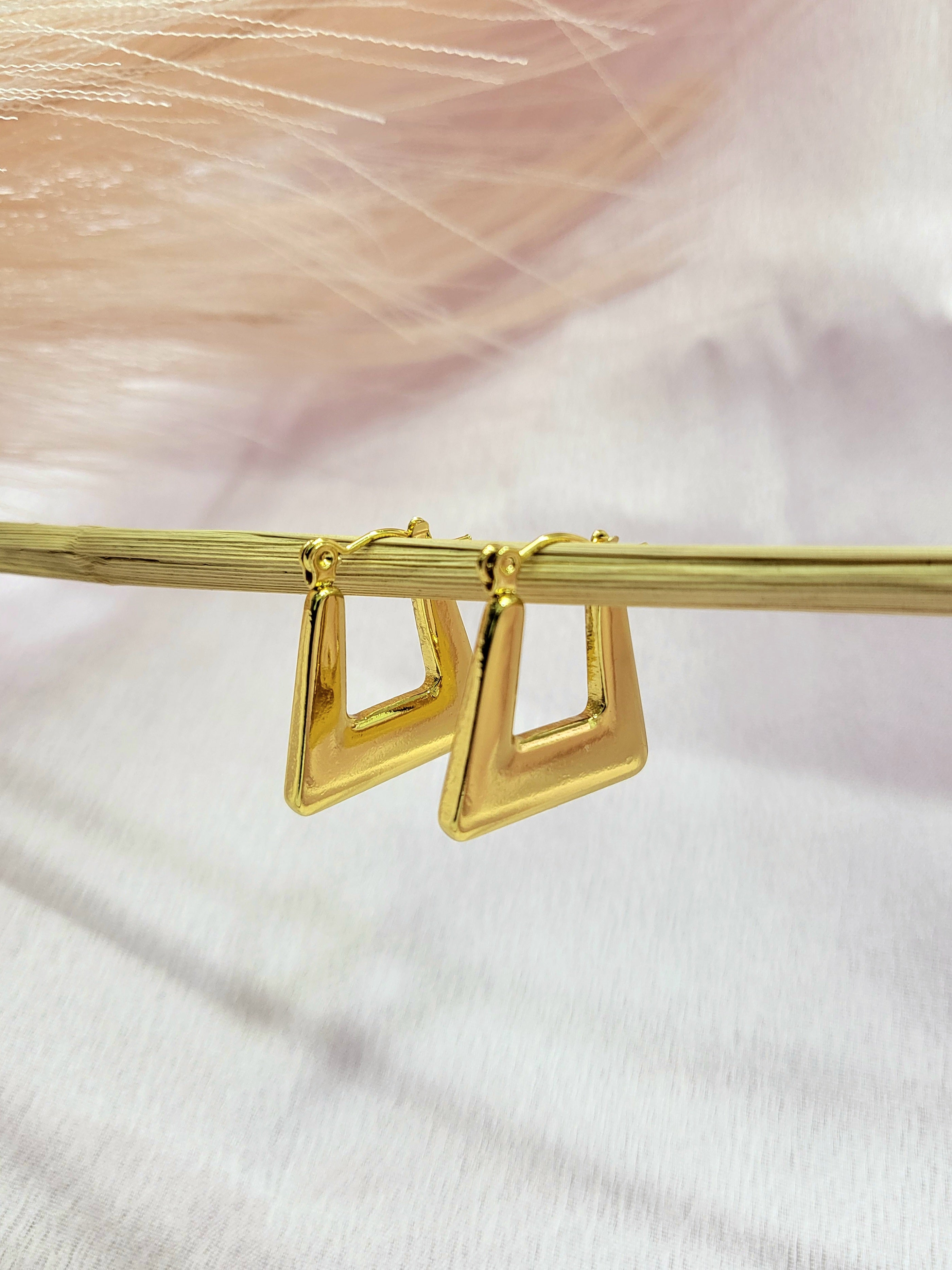 Riviera Glam Gold Hoops