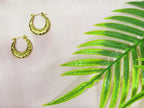 D'Or Classic Hammered Gold Hoops