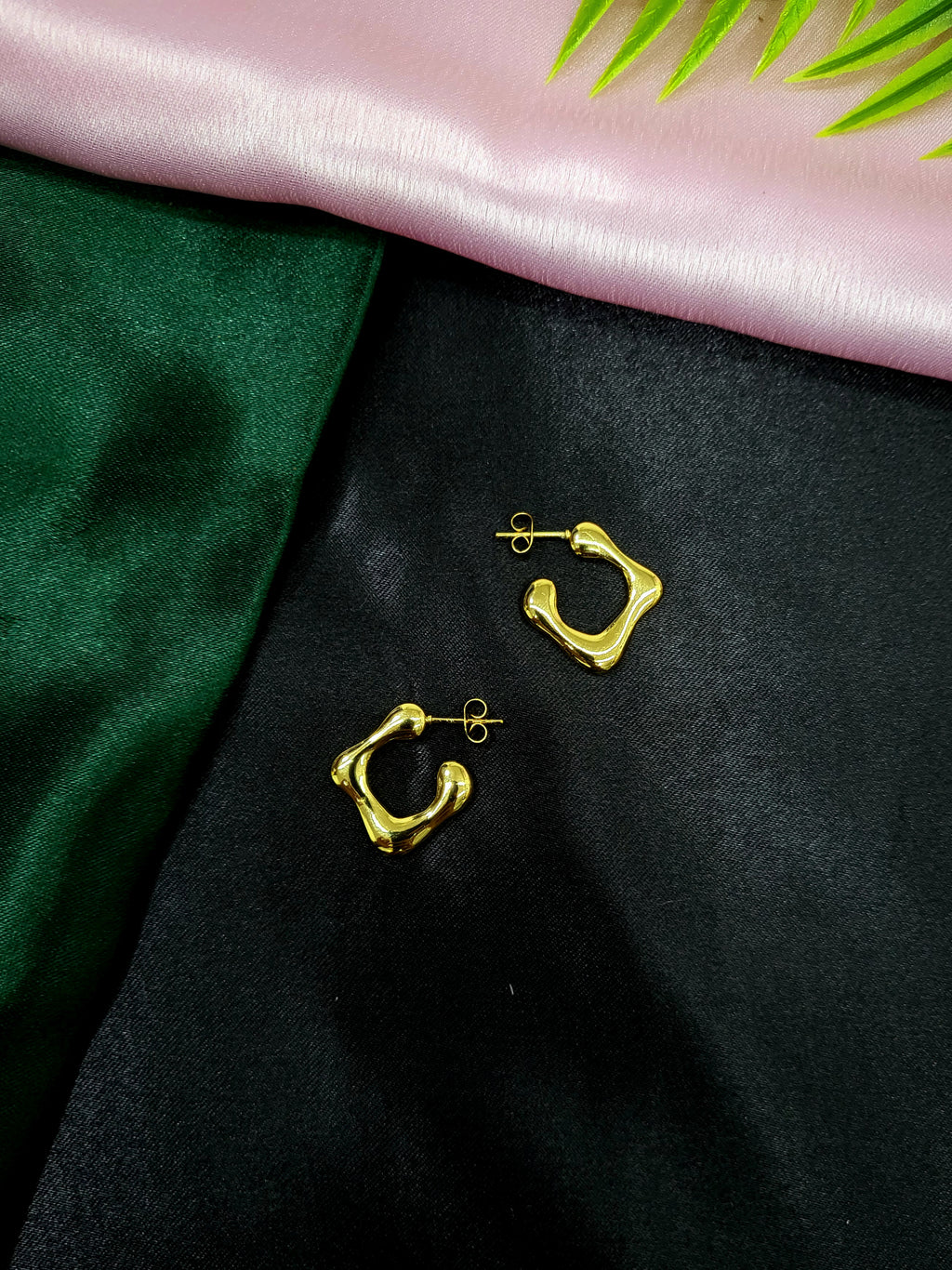 Aurelia Organic Gold-Plated Statement Earrings