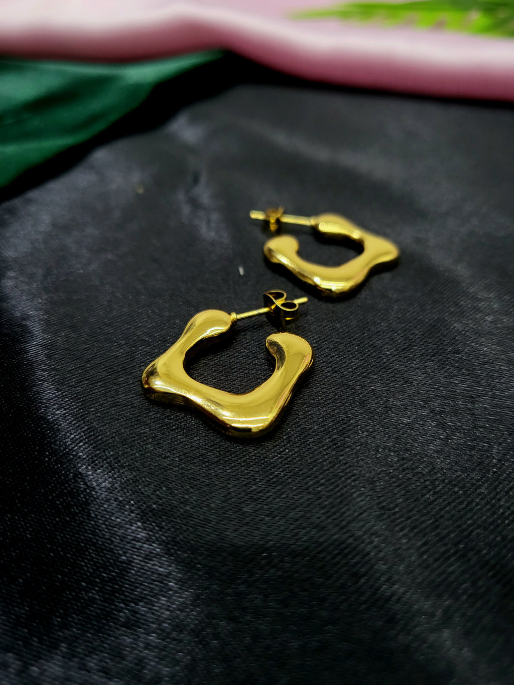 Aurelia Organic Gold-Plated Statement Earrings