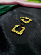 Aurelia Organic Gold-Plated Statement Earrings