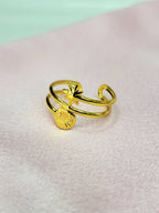 Elaris Gold Plated Stainless Steel Celestial Ring for Women | Adjustable Waterproof Anti-Tarnish Ring