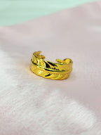Novelle Gold Feather Statement Ring