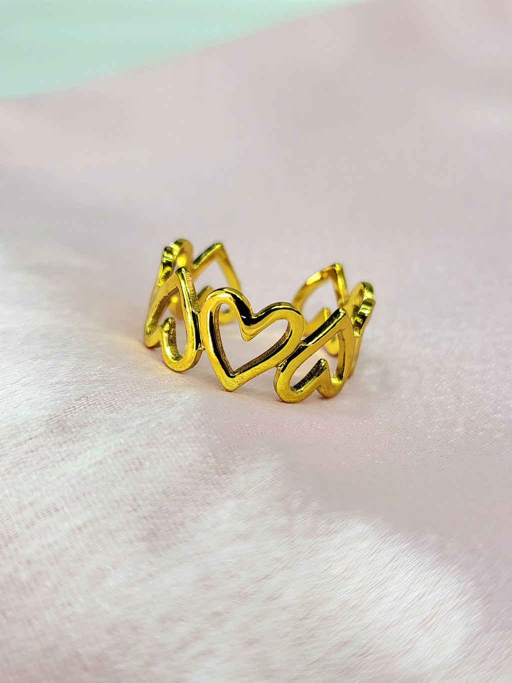 Serelith Gold Open Heart Statement Ring