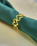 Serelith Gold Open Heart Statement Ring