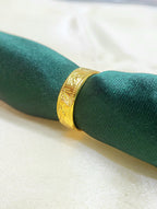 Aethra Gold Eye of Horus Egyptian Motif Band Ring