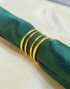 Lyvoria Gold Four Row Mixed Rope and Smooth Wire Cage Ring