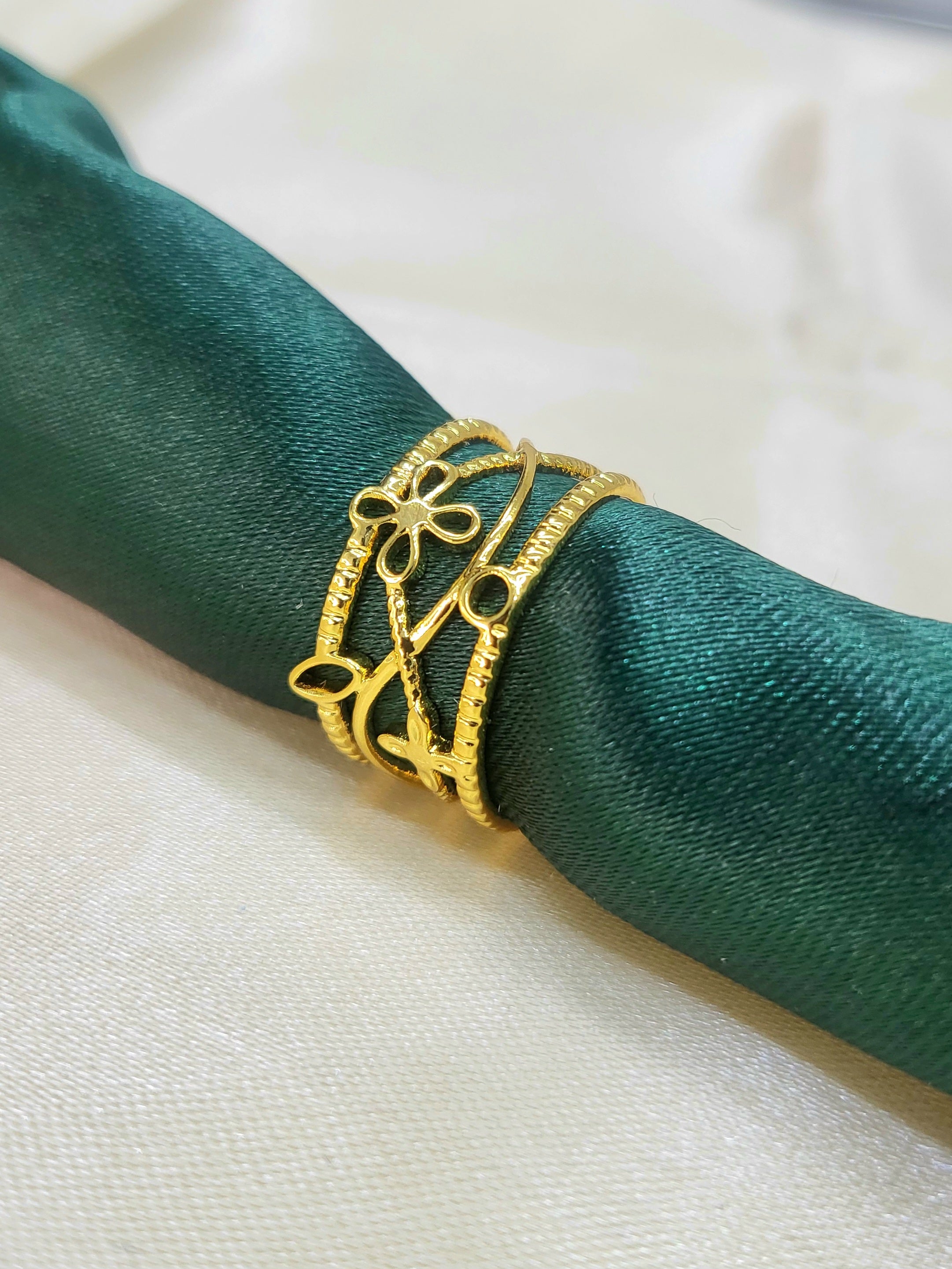 Althea Floral Cage Statement Ring