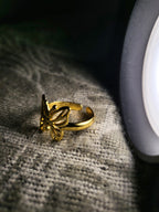 Calyra Gold Filigree Butterfly Open Statement Ring