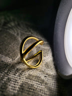 Aurevia Criss-Cross Gold Ring for Women | Adjustable Waterproof Anti-Tarnish Ring