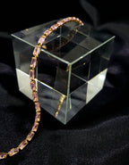 Horizon™ Anti-Tarnish Blush Pink Baguette Tennis Bracelet – Waterproof 18K Gold Plated East-West Pink Gemstone Jewelry